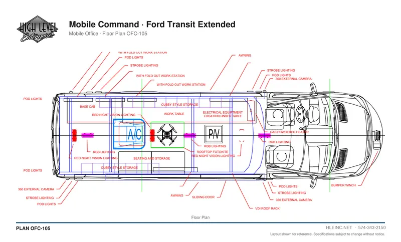 Floor plan OFC-105: Mobile Command