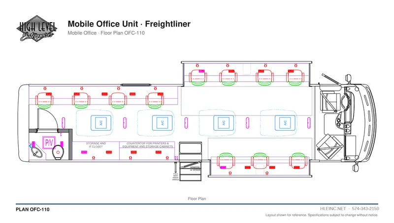 Floor plan OFC-110: Mobile Office Unit