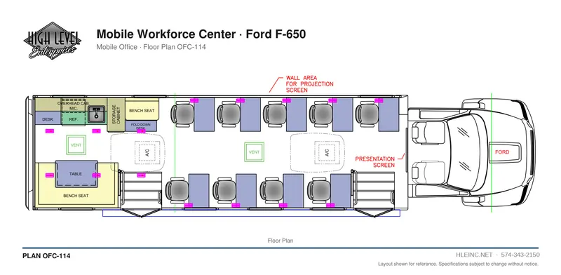 Floor plan OFC-114: Mobile Workforce Center