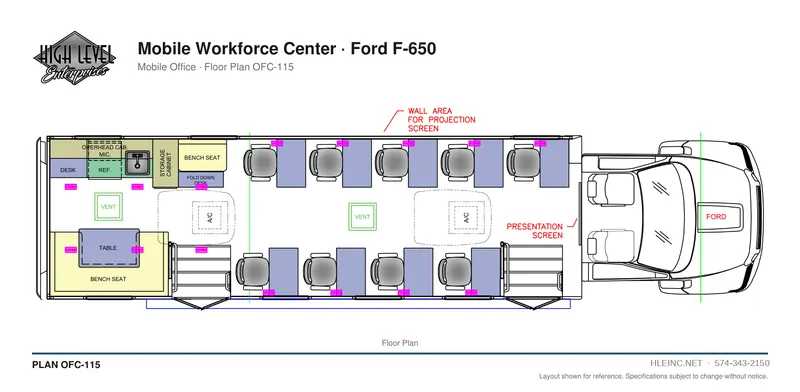 Floor plan OFC-115: Mobile Workforce Center