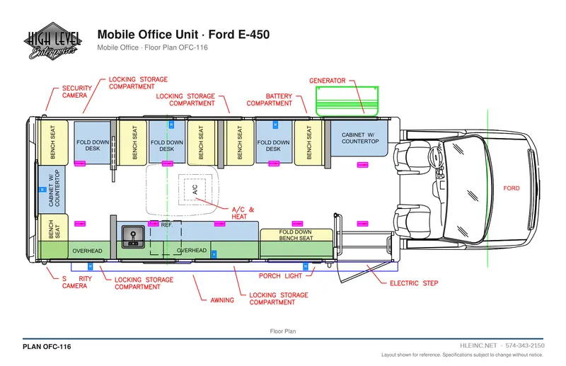 Floor plan OFC-116: Mobile Office Unit