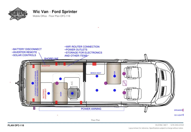 Floor plan OFC-118: WIC Van