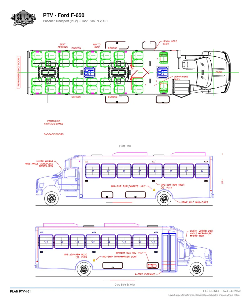 Floor plan PTV-101: PTV