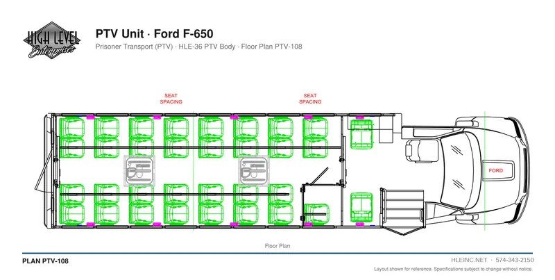 Floor plan PTV-108: PTV Unit