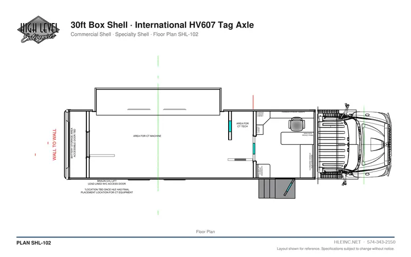 Floor plan SHL-102: 30ft Box Shell