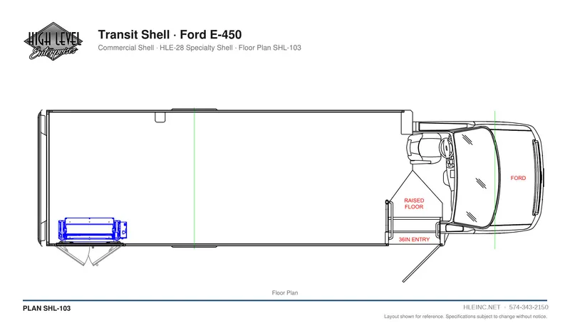 Floor plan SHL-103: Transit Shell