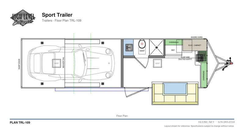 Floor plan TRL-109: Sport Trailer