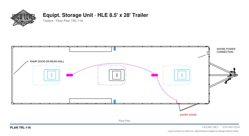 Floor plan TRL-116: Equipment Storage Unit
