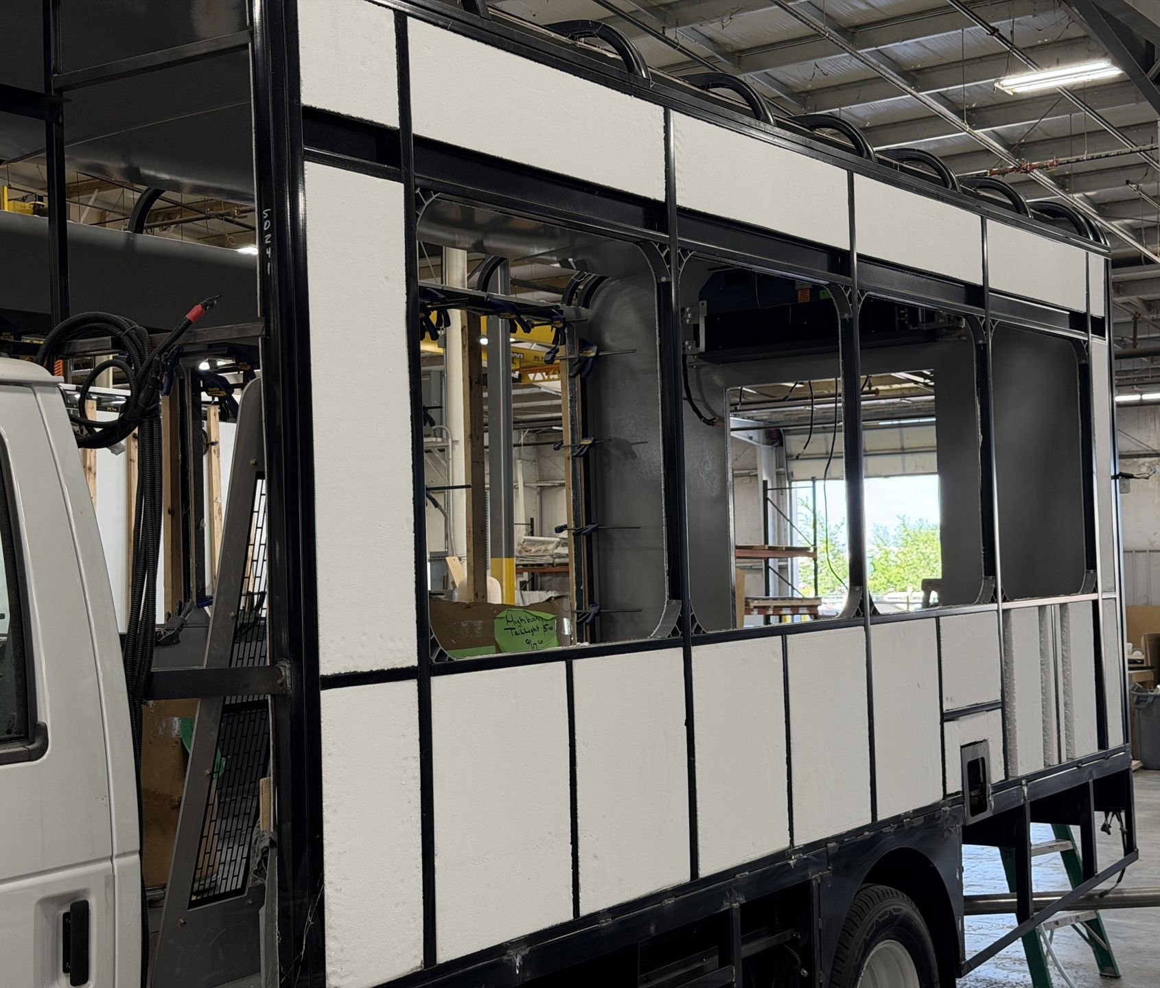HLE steel cage with foam insulation cut to the cavity