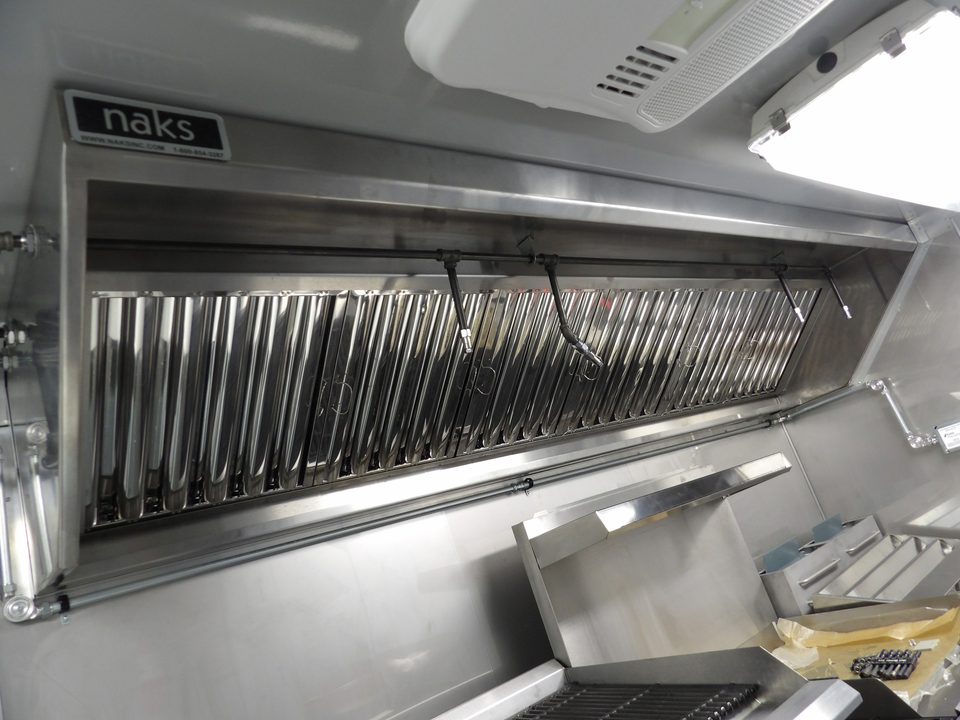 Food trailer exhaust hood