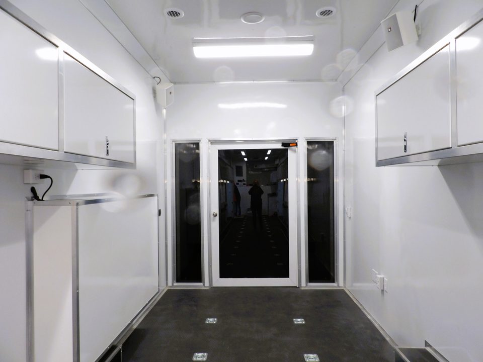Training lab trailer interior looking aft