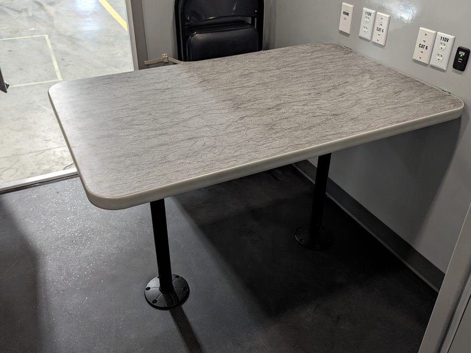Command unit conference table with pedestal base
