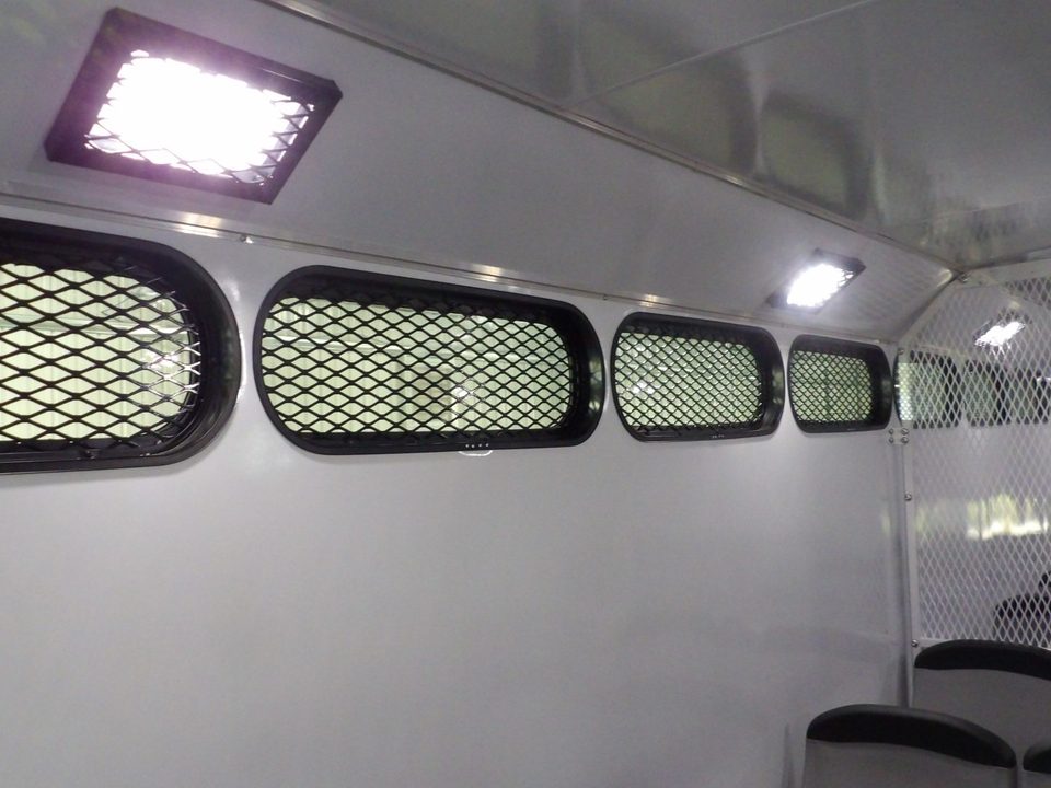 Prisoner transport molded seats