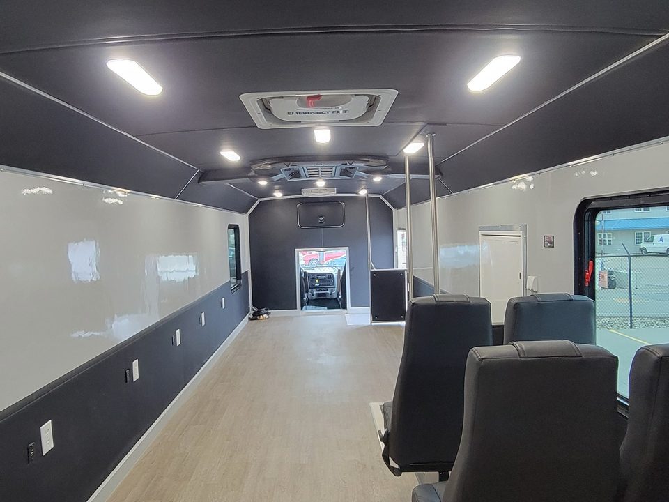 Mobile voting unit interior looking forward