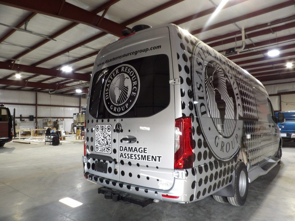 Sprinter command unit, rear, wrap reading damage assessment
