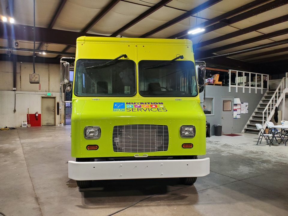 Food truck, wrapped, front