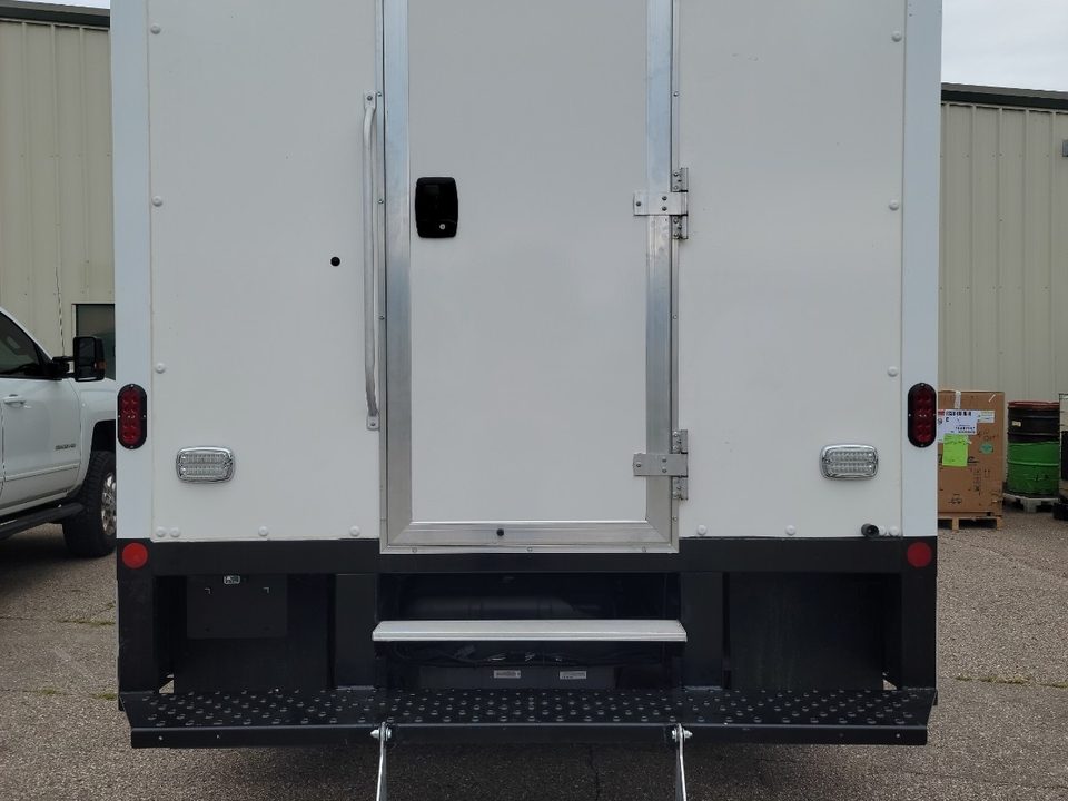 Command unit rear door with fold-down step
