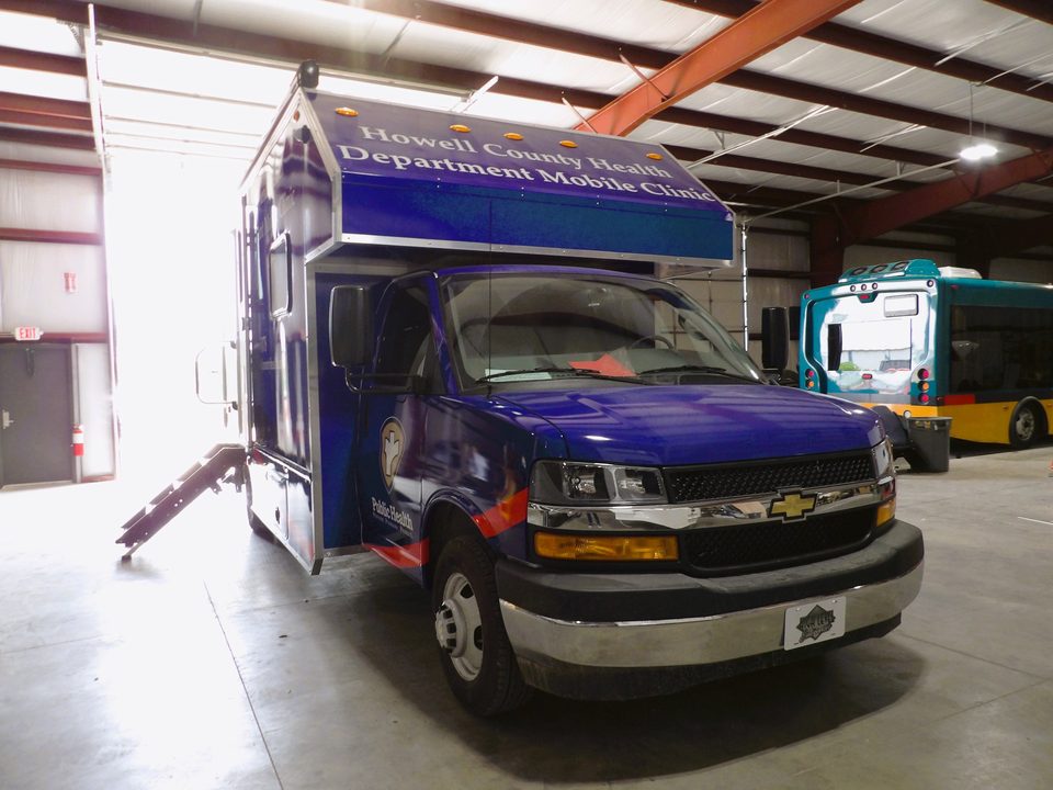 Mobile public-health clinic, side, wrapped