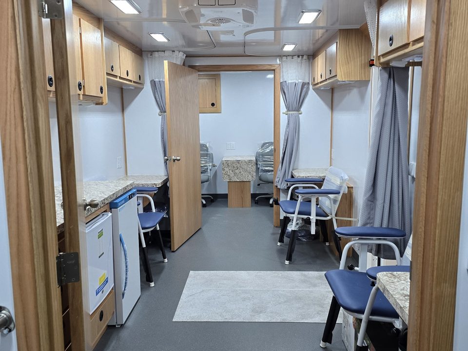Clinic interior looking aft from the entry door