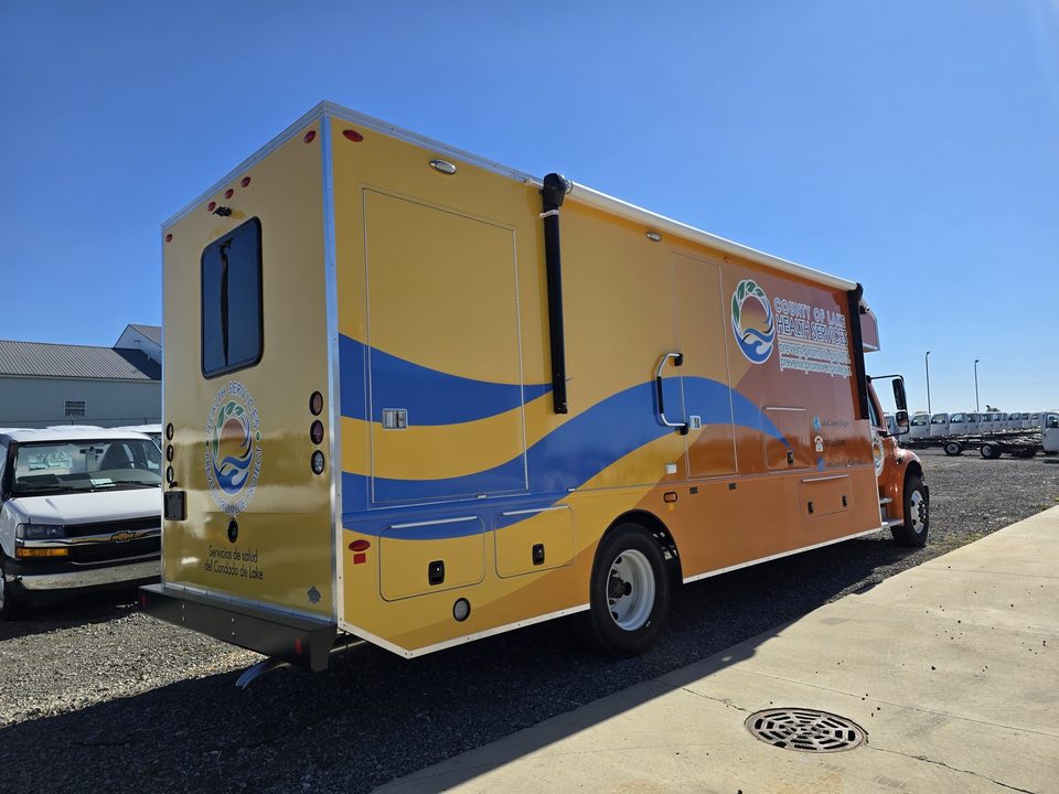 Mobile health clinic, rear three-quarter