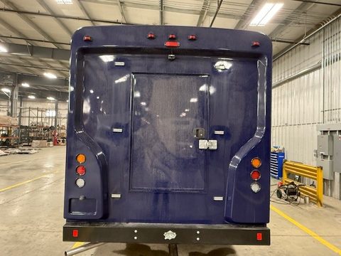 Prisoner transport bus, rear door
