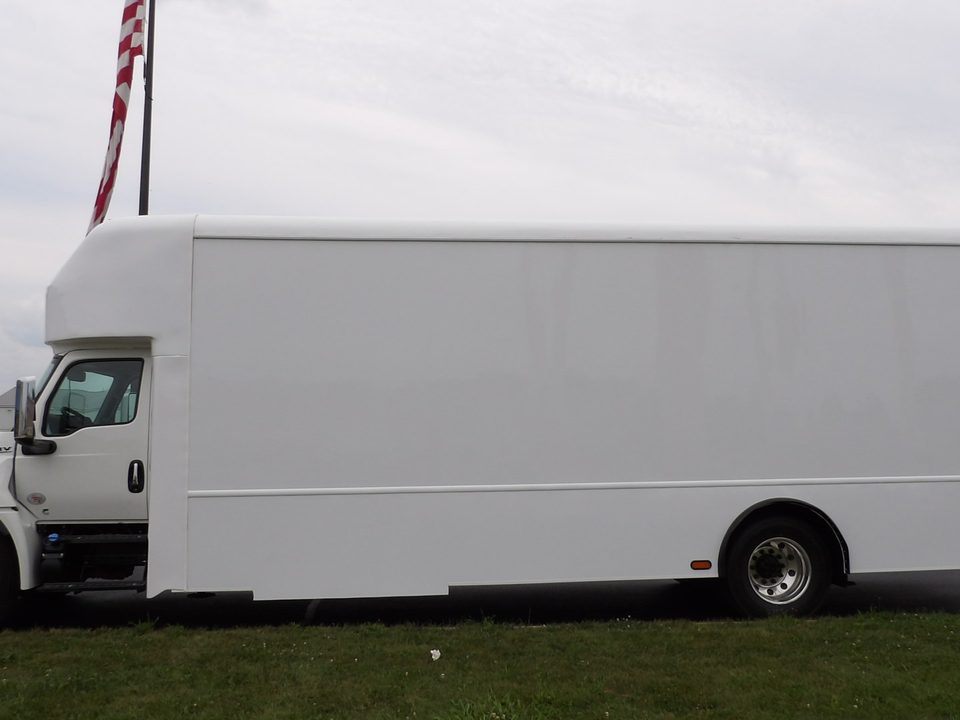 Mammography unit on an International MV, driver side, full length