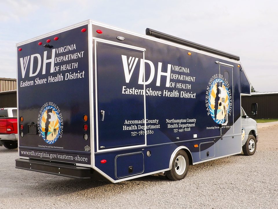 Mobile medical unit, rear three-quarter